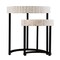 Southern Enterprises Set of 2 White and Black Rustic Round Nesting Side Tables 20.75"